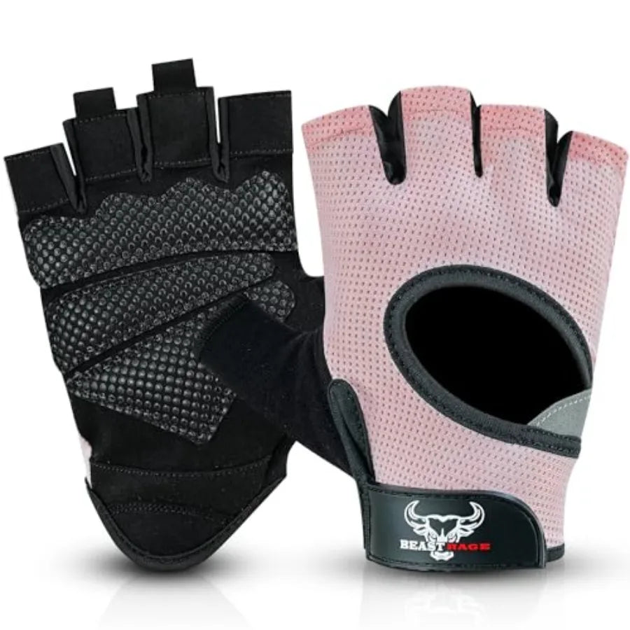 Breathable Fingerless Weight Lifting Gloves Featuring Protective Palm Padding
