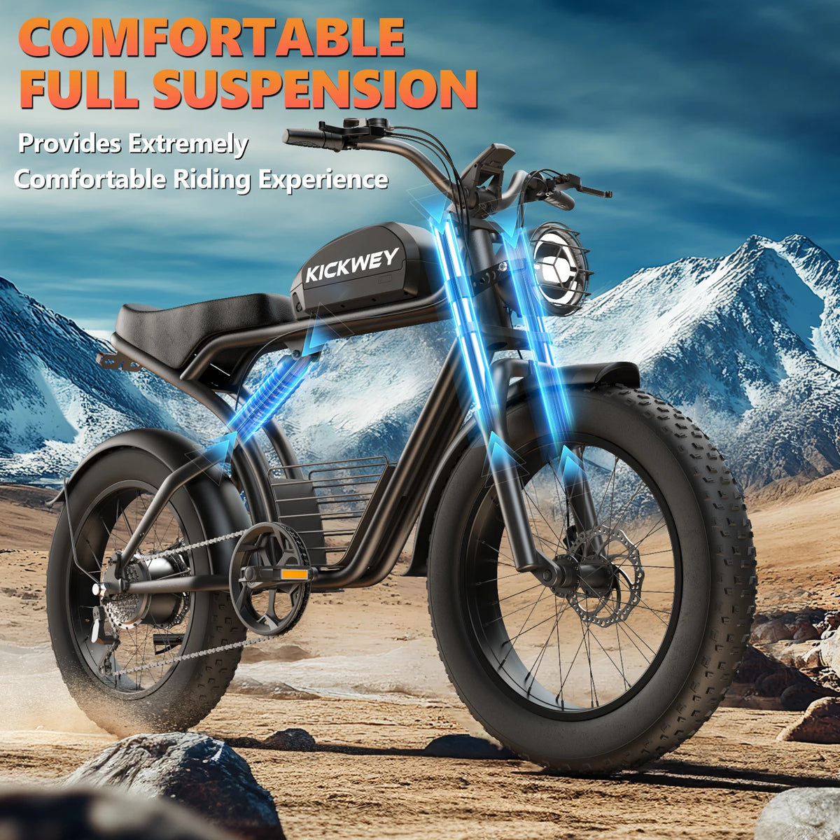 Kickwey K7 3000W Full Suspension Off Road Electric Bike
