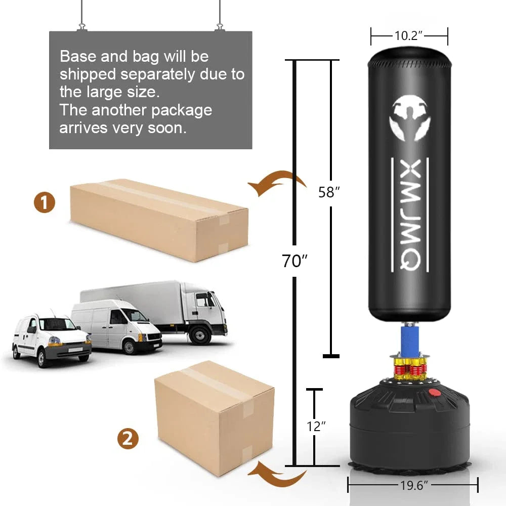 LEKARO Standing Boxing Post With Gloves For Home Training Sandbag