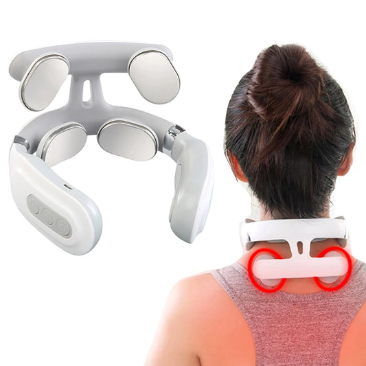 4 Heads Back Massager Portable USB Rechargeable For Waist