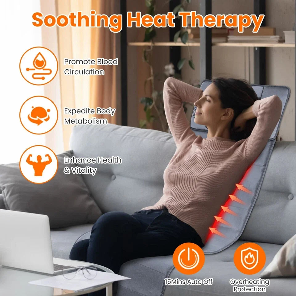 Electric Massage Mat With Heating Kneading Vibration For Full Body