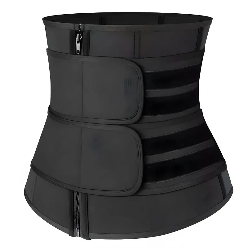 Sculpt And Lift Waist Trainer Cincher With Dual Belt Zipper