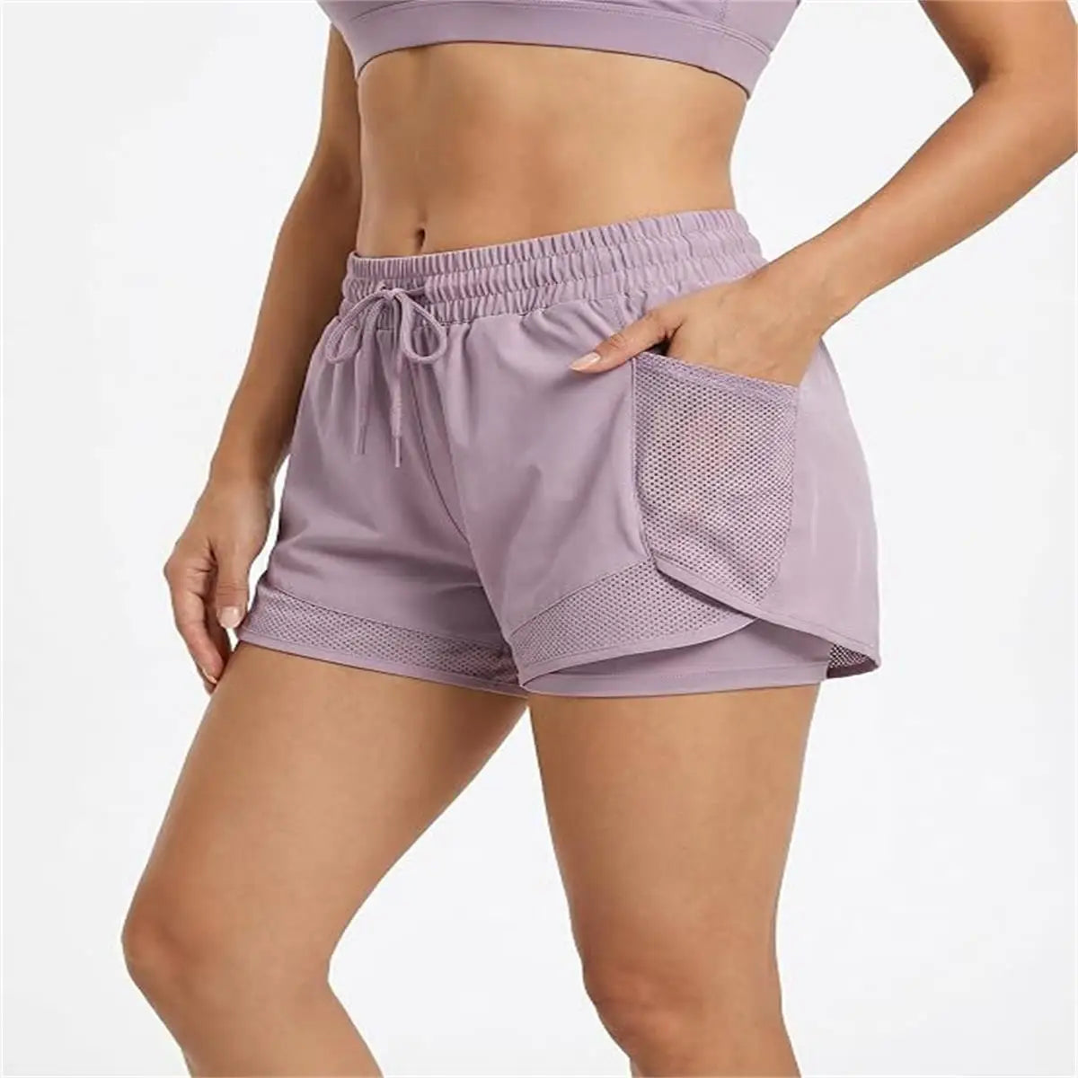 Women Quick Dry Yoga Shorts With Secure Pockets For Workouts