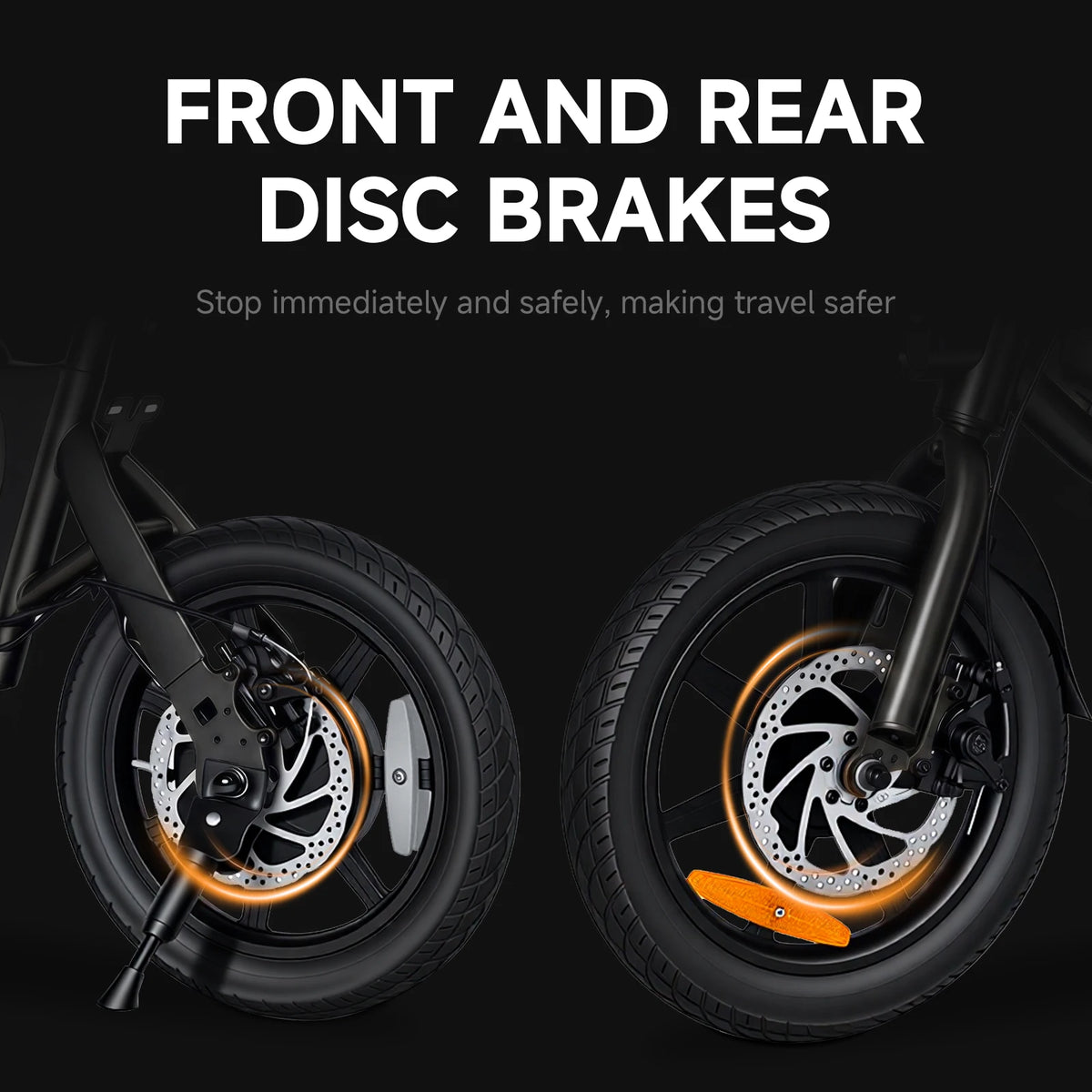 Hezzo T8 Pro Foldable Electric Bike With Dual Disc Brakes