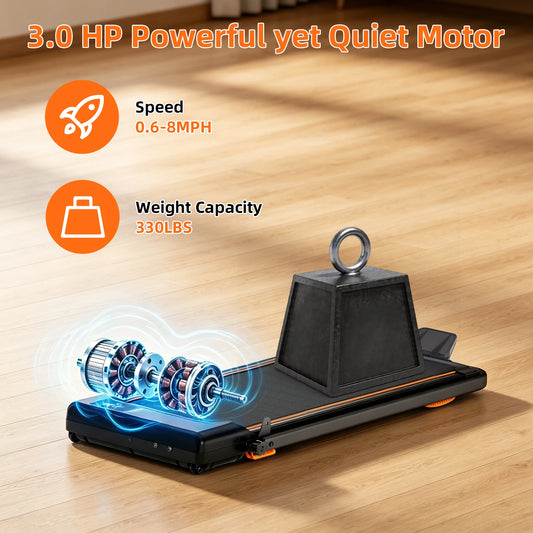 Foldable Home Treadmill With 3.0 HP Motor And Adjustable Incline