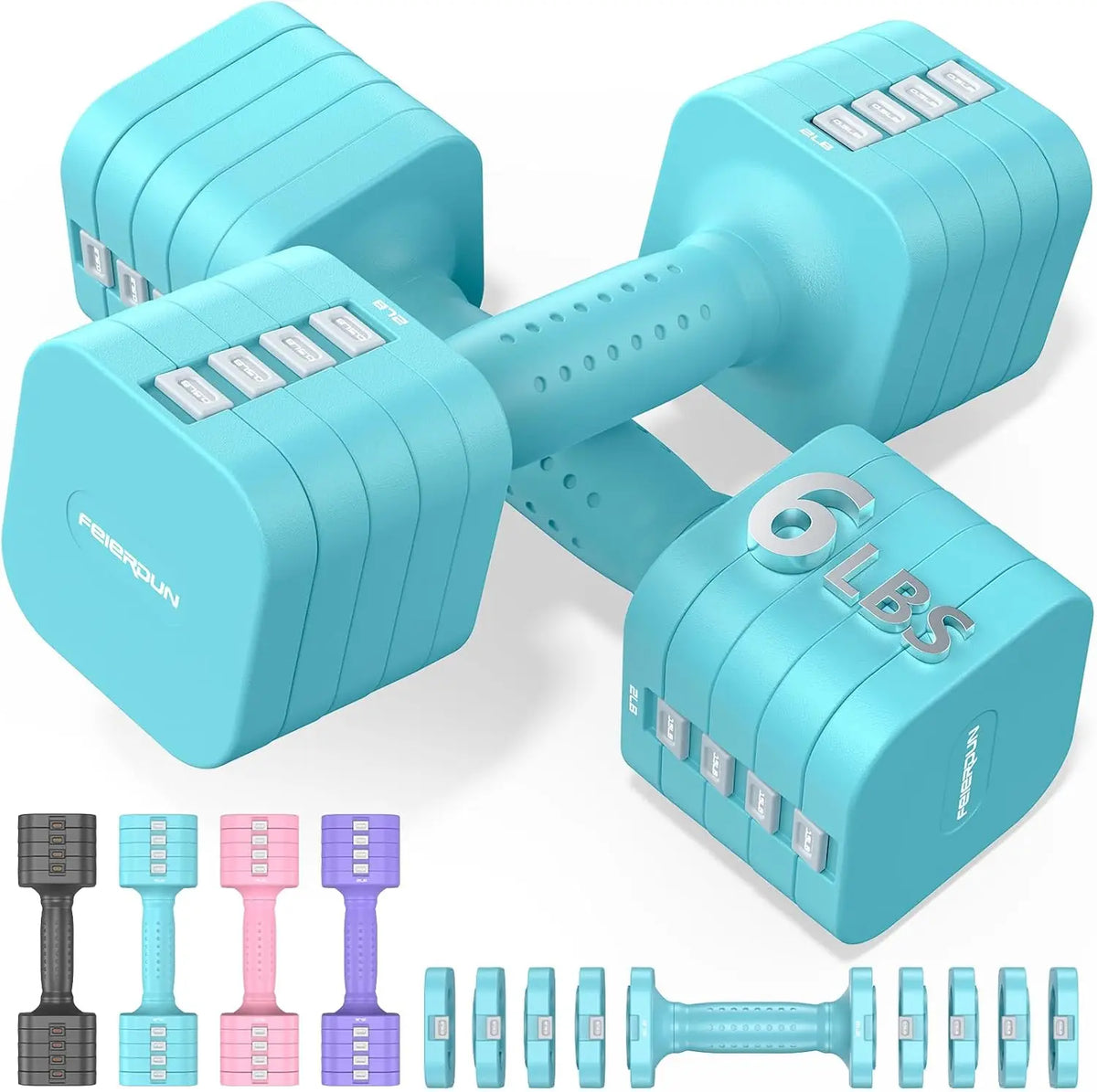 Feierdun Adjustable Dumbbell Set For Home Strength Training