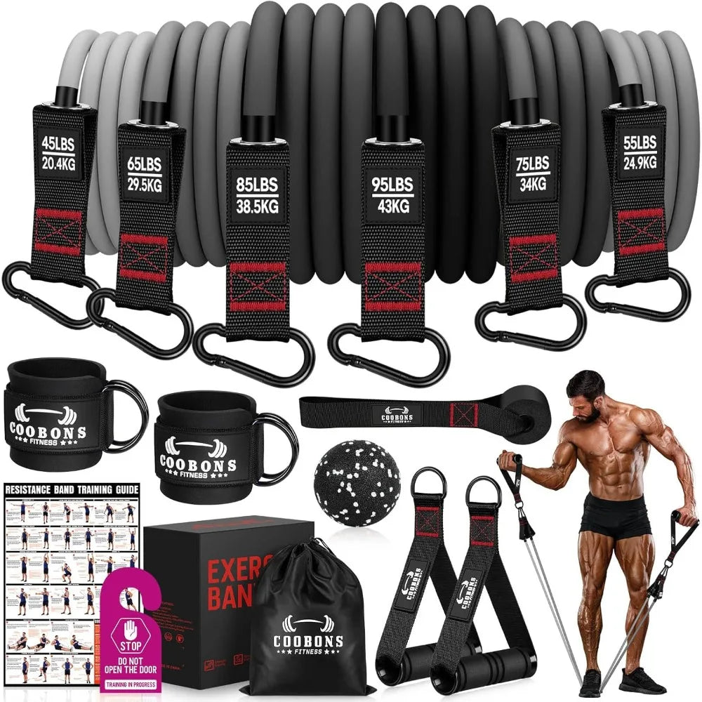 YTYIN Heavy Resistance Bands 300lbs With Handles For Training