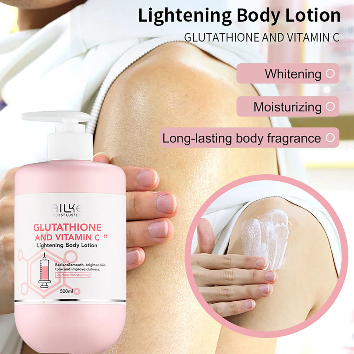 AILKE Vitamin C Glutathione Brightening Body Lotion Even Skin Tone