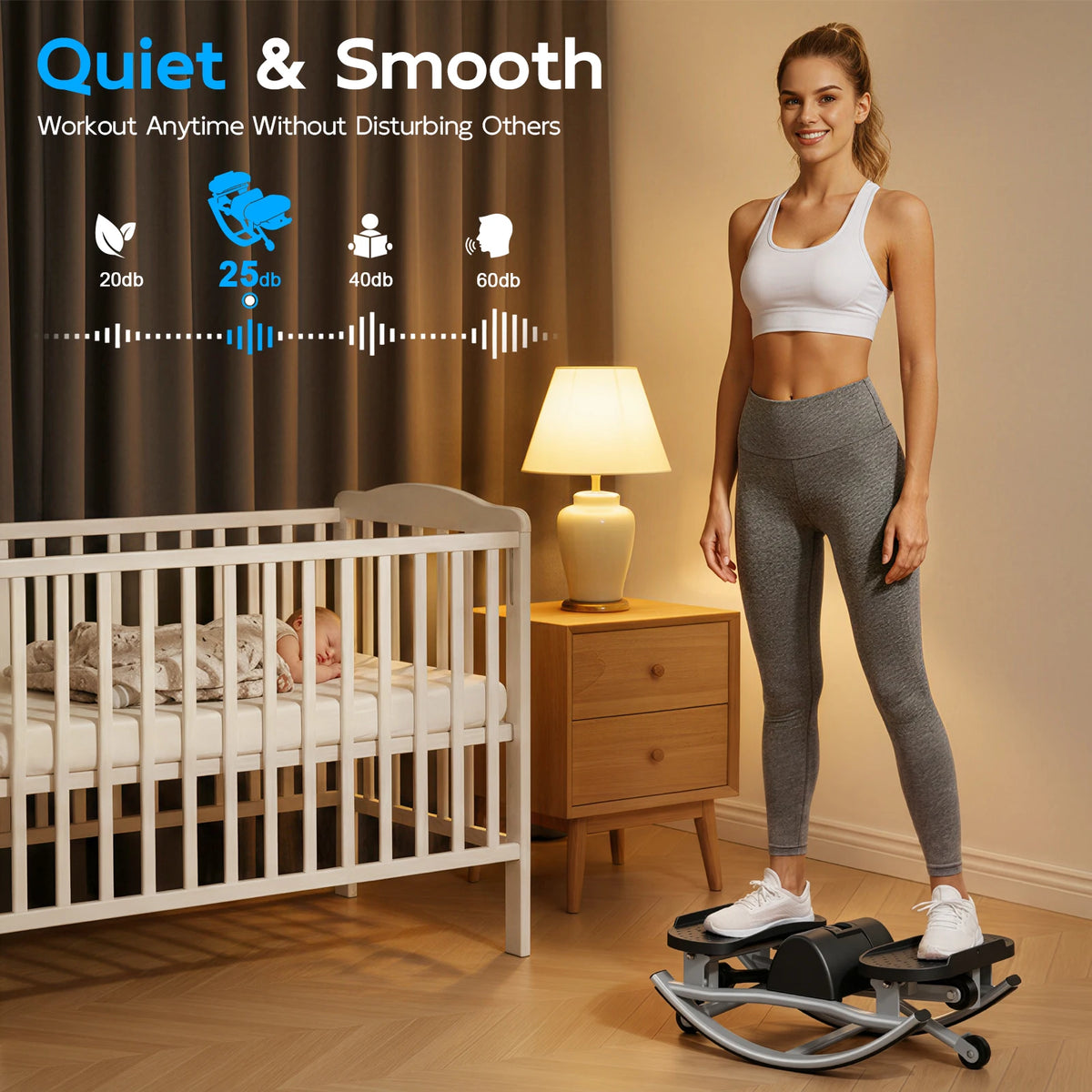 Digital Display Twisting Stepper Machine With Resistance Bands