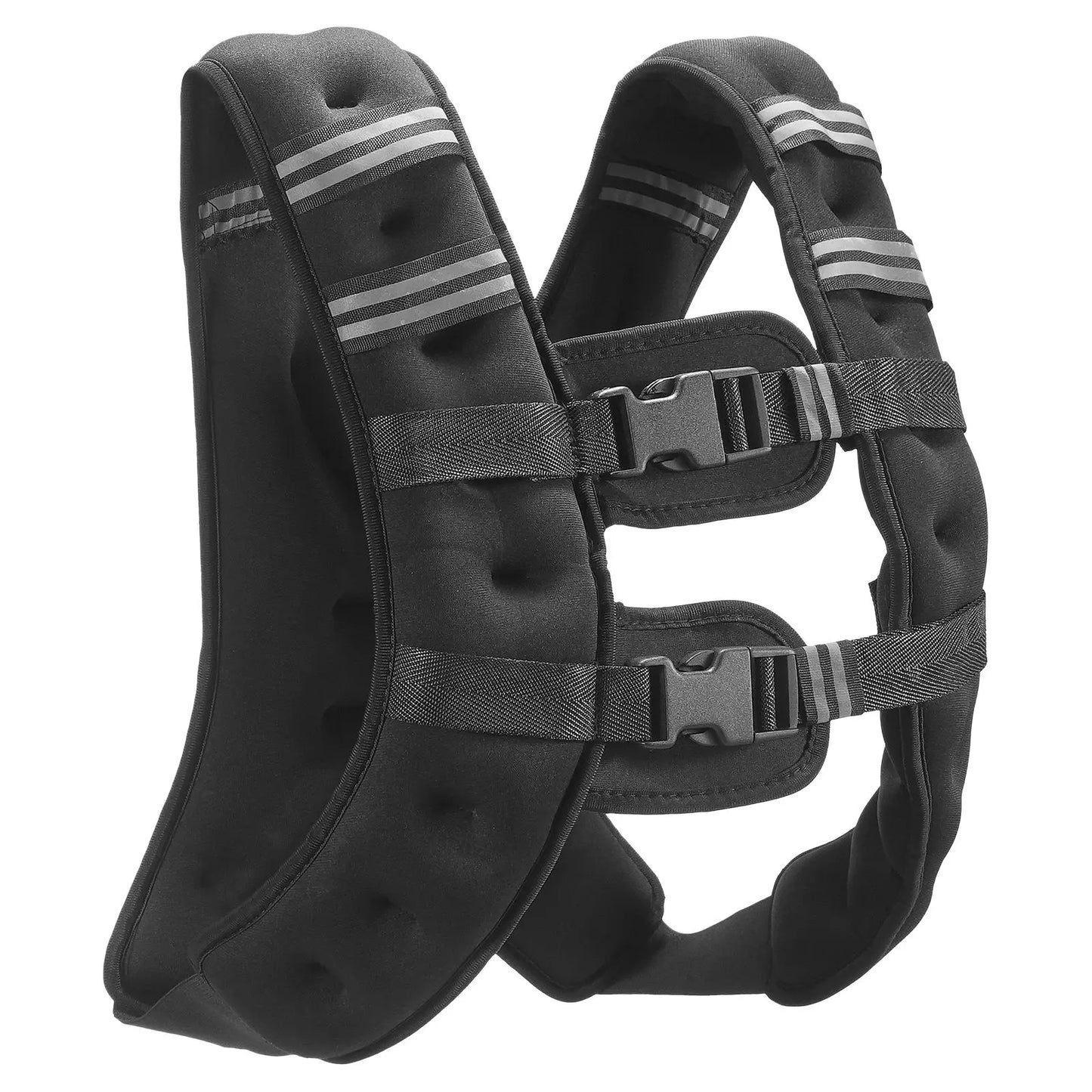 16 Lb Reflective Stripe Weighted Vest Adjustable Straps Women Men
