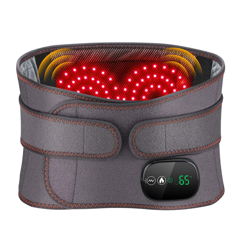 Agdoad Heating Vibration Massager Belt With Dual Light Hot Compress