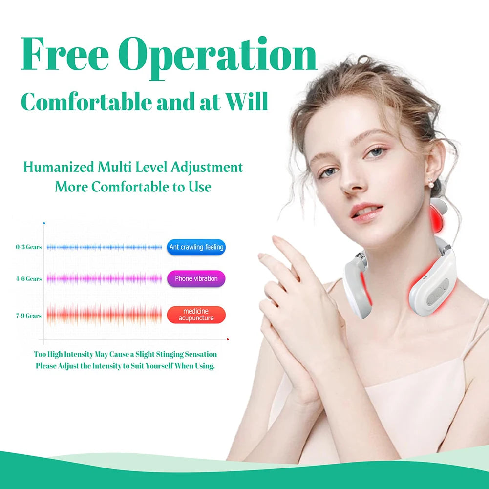 4 Heads Back Massager Portable USB Rechargeable For Waist
