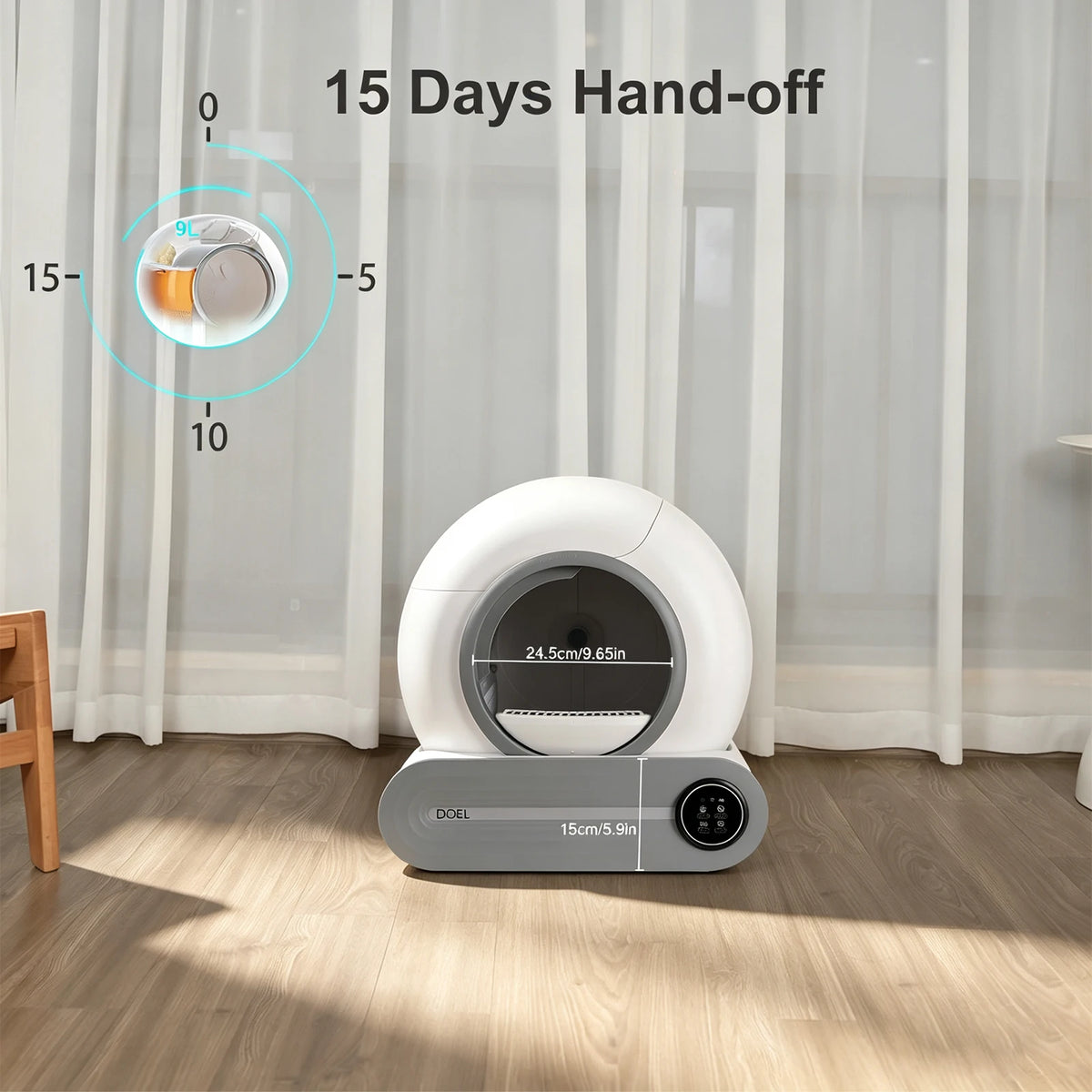 DOEL Smart Automatic Self Cleaning WiFi Cat Litter Box