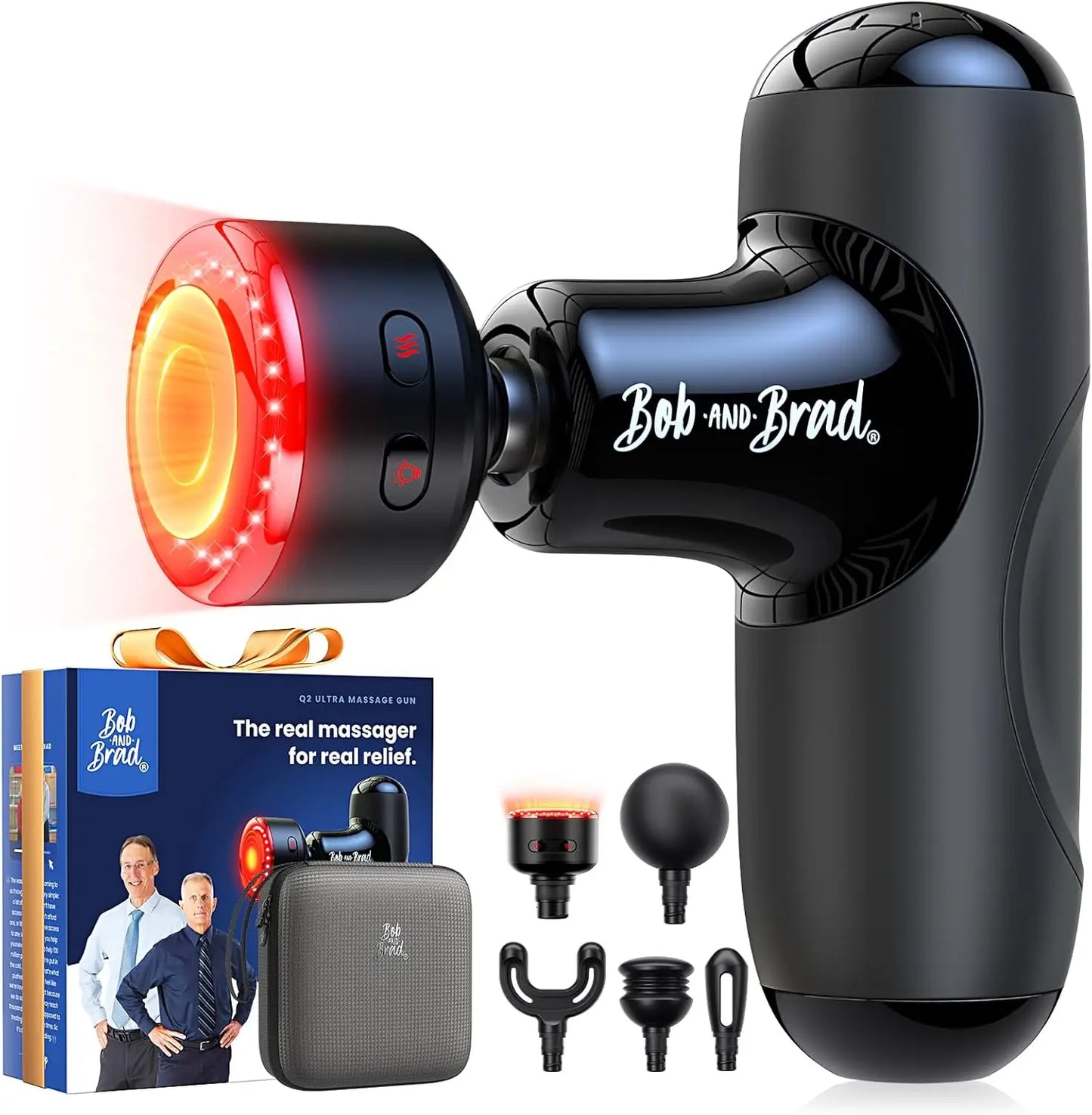 BOB AND B Q2 Pro Mini Massage Gun With HeatTherapy
