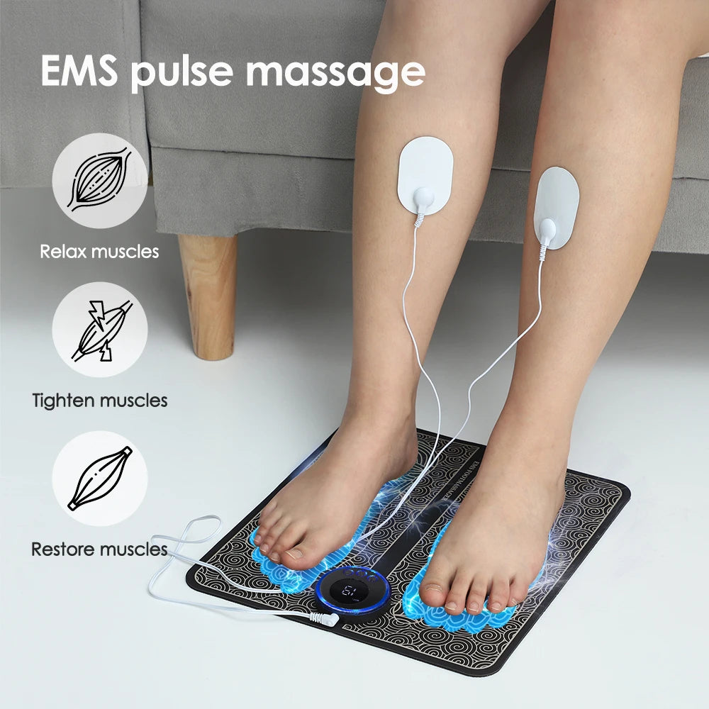 Agdoad Smart EMS Foot Massager Pad Enhances Blood Circulation