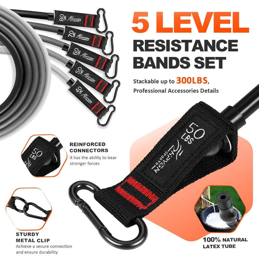 HPYGN Resistance Bands Set With Handles Door Anchor Ankle Straps