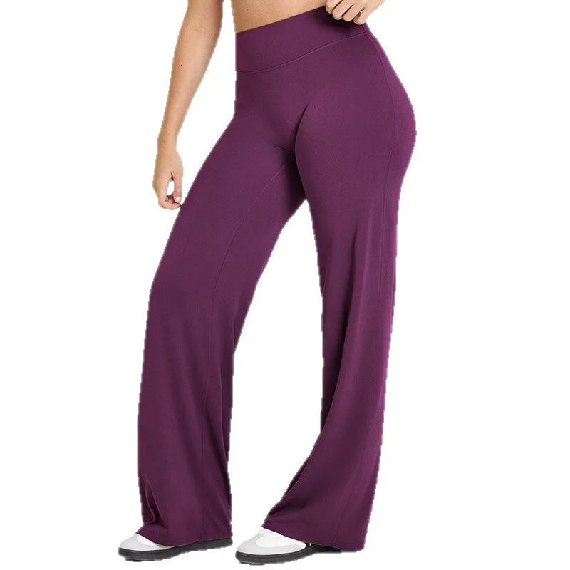 NCLAGEN SoftMotion Straight Leg Yoga Pants for Women Mid Waist