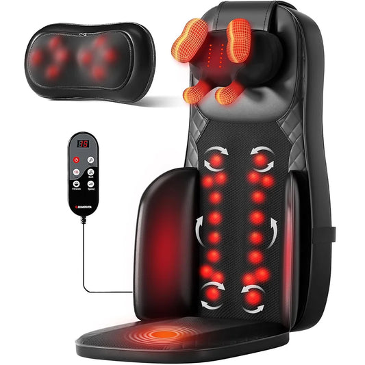 HIMOUTA 3-in-1 Shiatsu Massage Cushion With Heat 4D Kneading