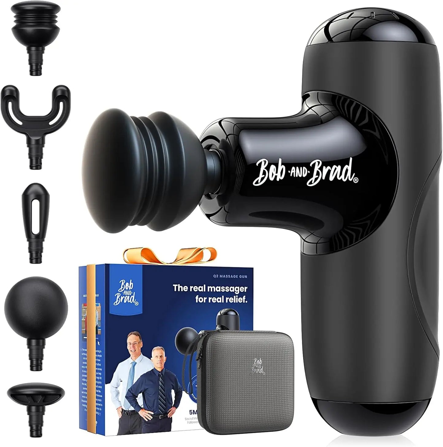 BOB AND B Q2 Pro Mini Massage Gun With HeatTherapy
