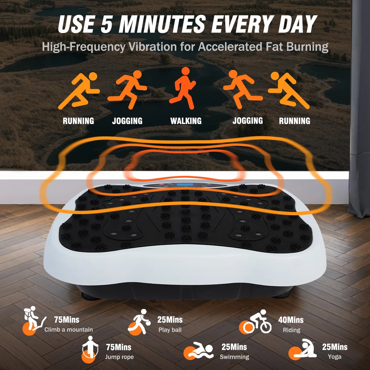 Full Body Vibration Platform Exercise Machine With Remote Control BT