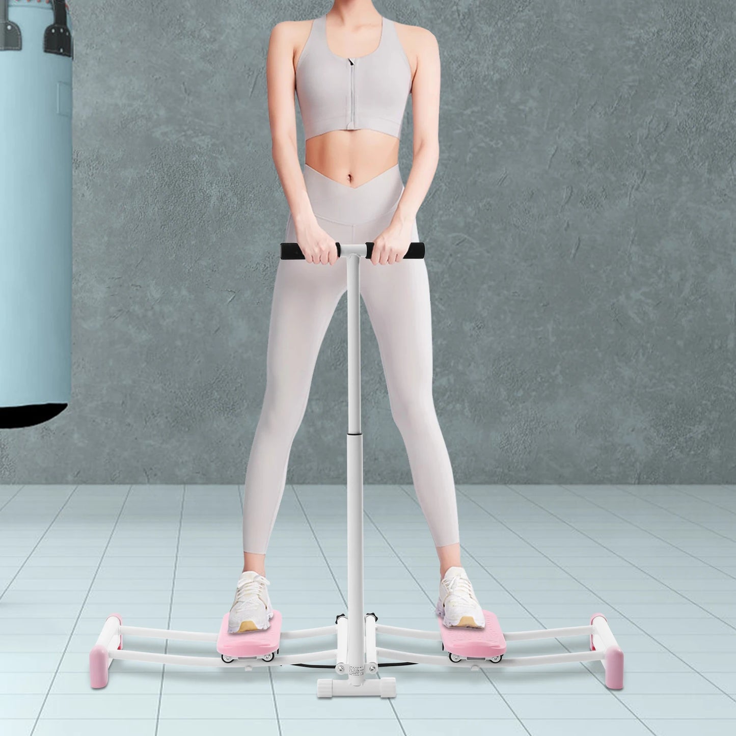 Pelvic Floor Fitness Equipment Skiing Motion Simulator Foldable Steel Frame