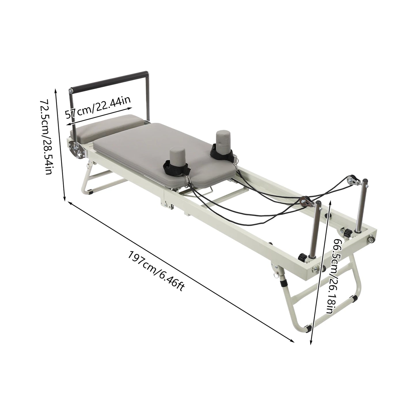 Foldable Pilates Reformer Machine For Home Fitness And Yoga