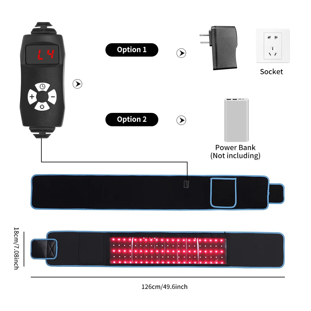 Red Light Therapy Belt 660nm 850nm Near Infrared Device
