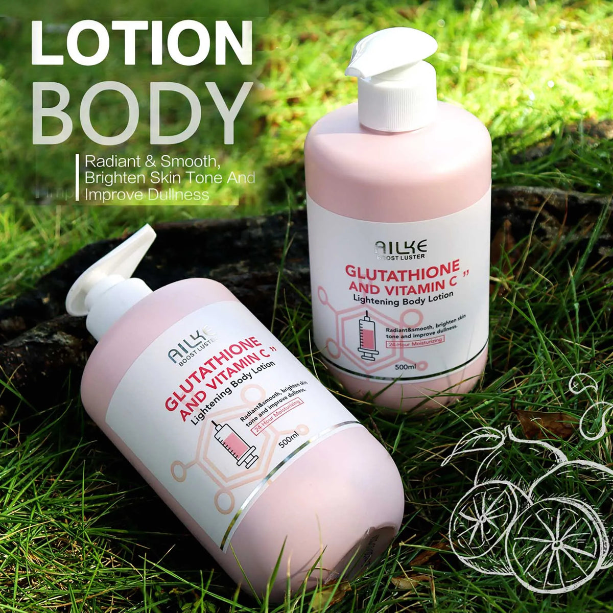 AILKE Vitamin C Glutathione Brightening Body Lotion Even Skin Tone