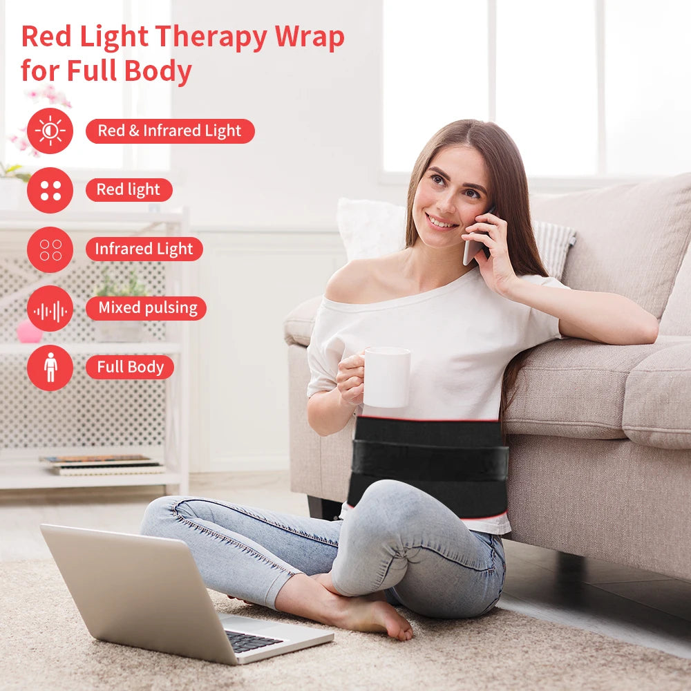 Red Light Therapy Pad 660nm 850nm Infrared For Back Relief