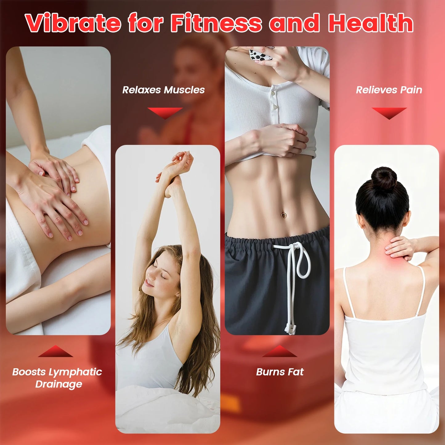 Vibration Plate Full-Body Exercise Machine With Bluetooth Remote And Bands