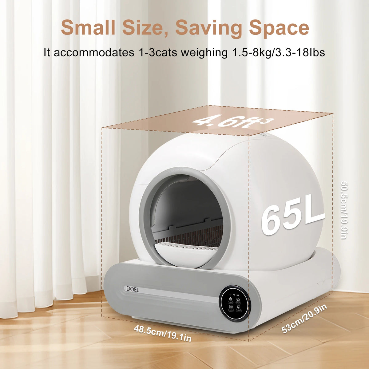 DOEL Smart Automatic Self Cleaning WiFi Cat Litter Box