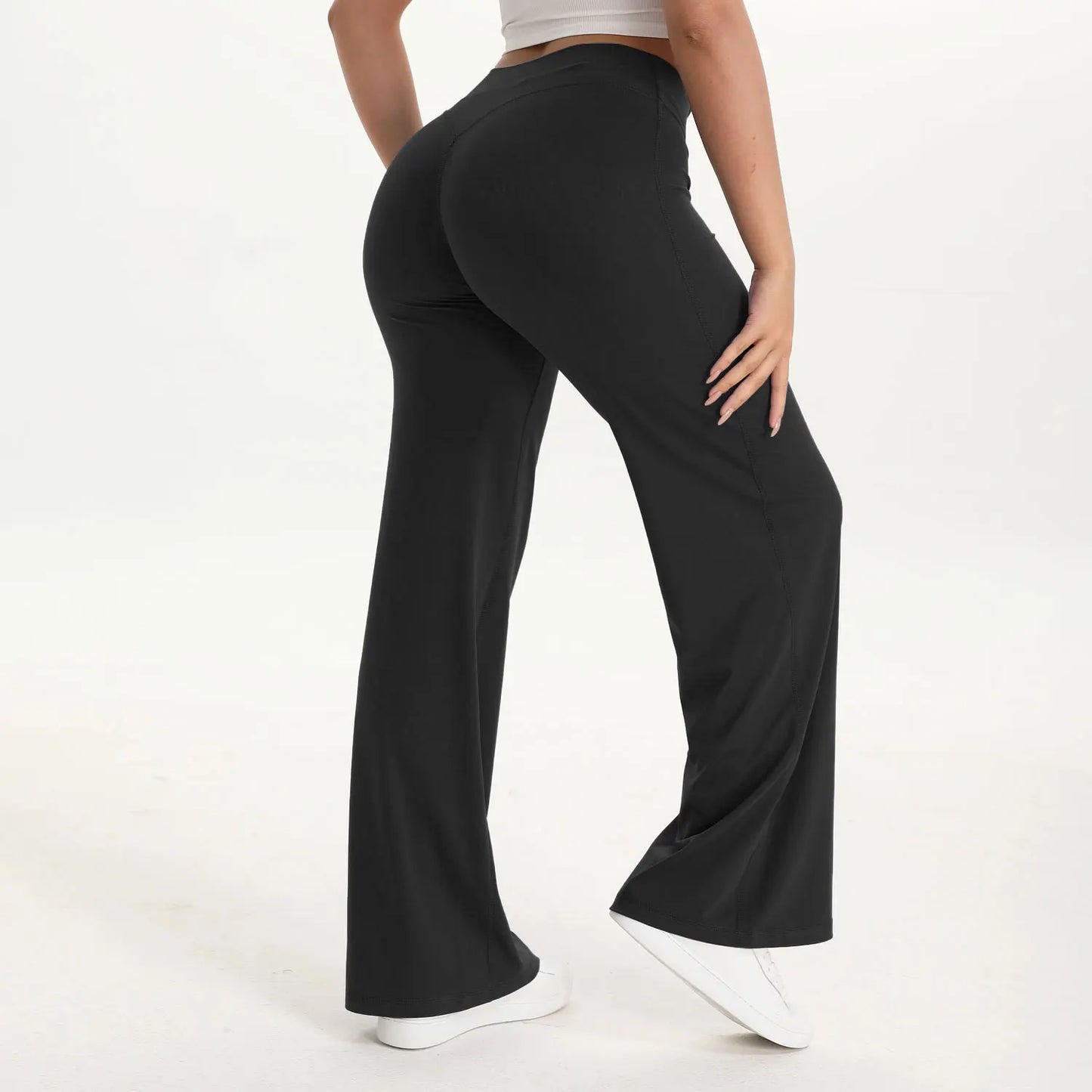 NCLAGEN SoftMotion Straight Leg Yoga Pants for Women Mid Waist