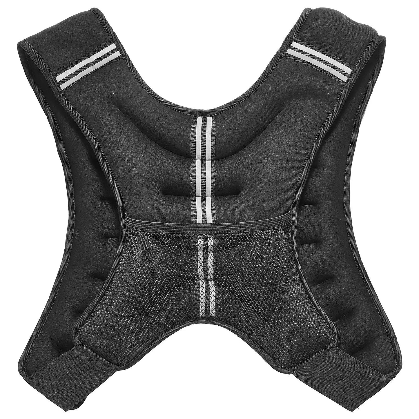 16 Lb Reflective Stripe Weighted Vest Adjustable Straps Women Men