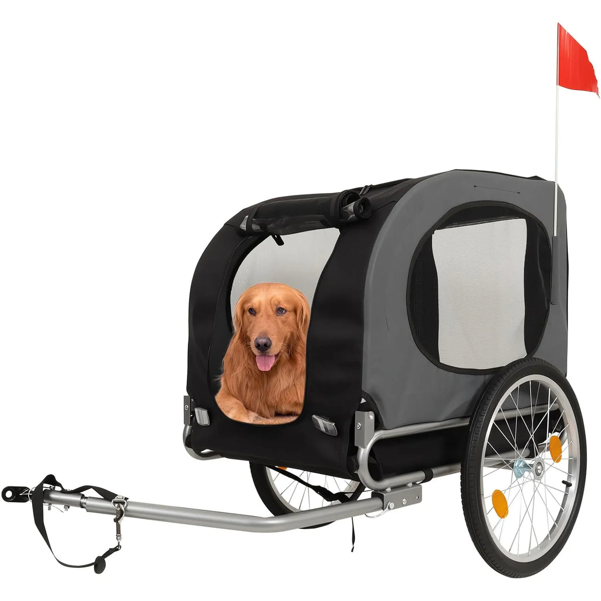 HiMISS Dog Bike Trailer And Jogging Stroller With Collapsible Design