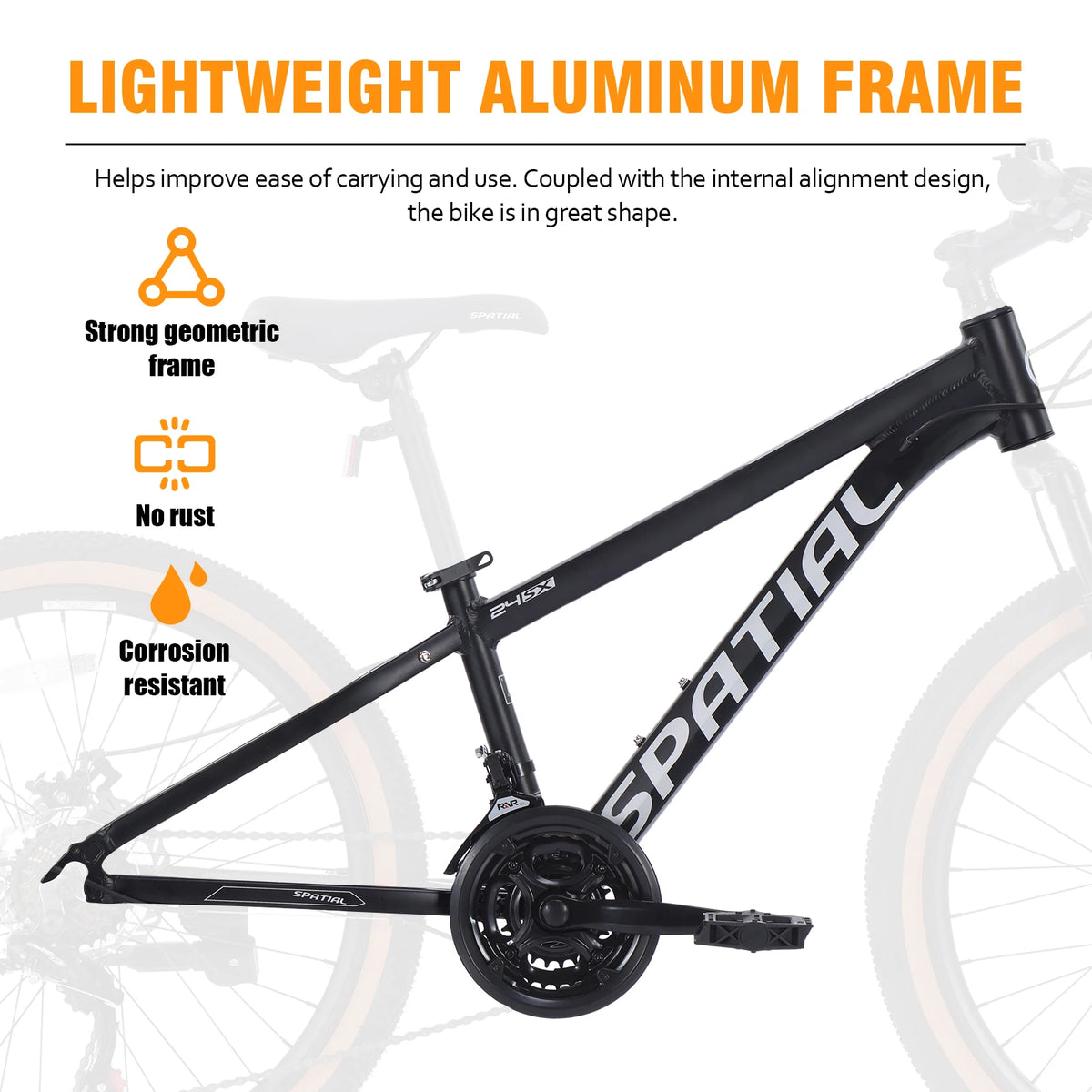 Spatial MT24FS 21 Speed Aluminum Hardtail Mountain Bike