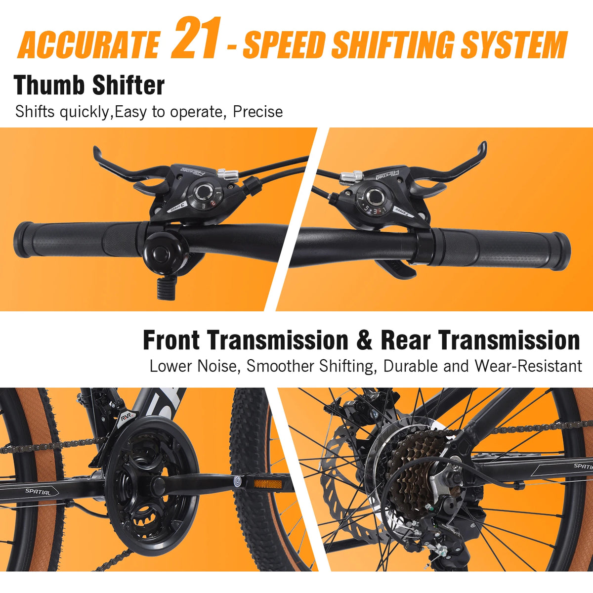 Spatial MT24FS 21 Speed Aluminum Hardtail Mountain Bike