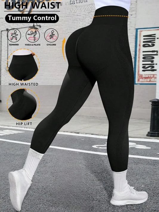Women's High Waist Leggings With Tummy Control For Workout Yoga