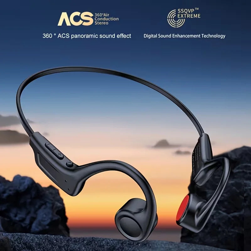 Open Ear Bone Conduction Headphones With Built In Microphone