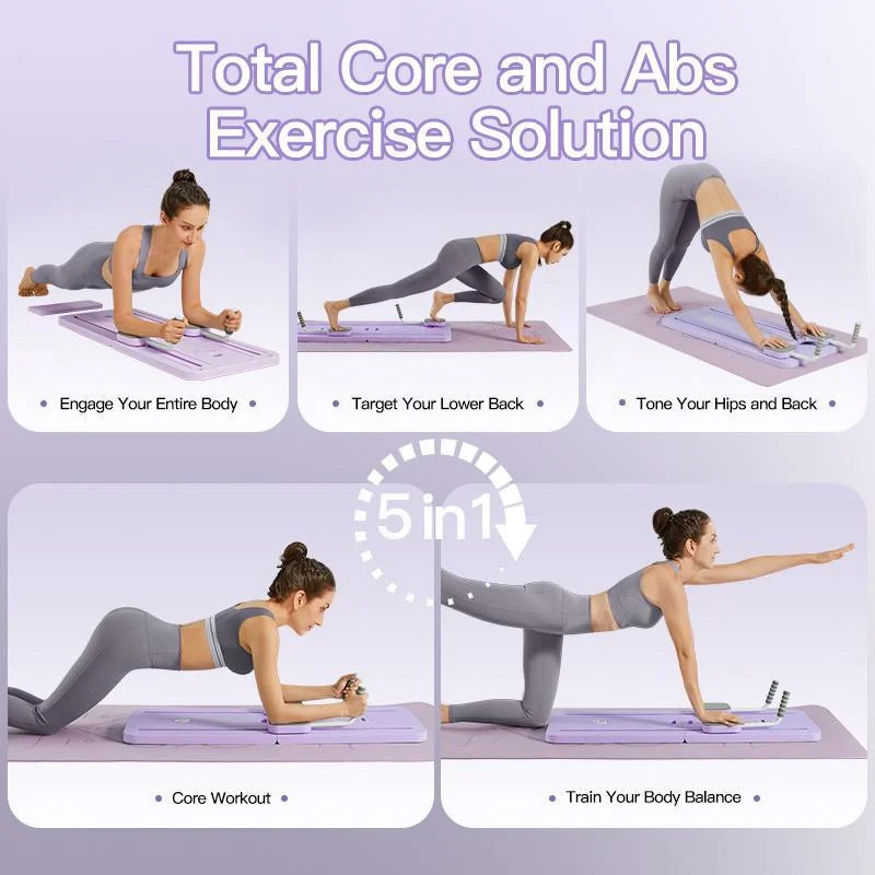 UMAY Multifunctional Pilates Board With Timer And Yoga Mat
