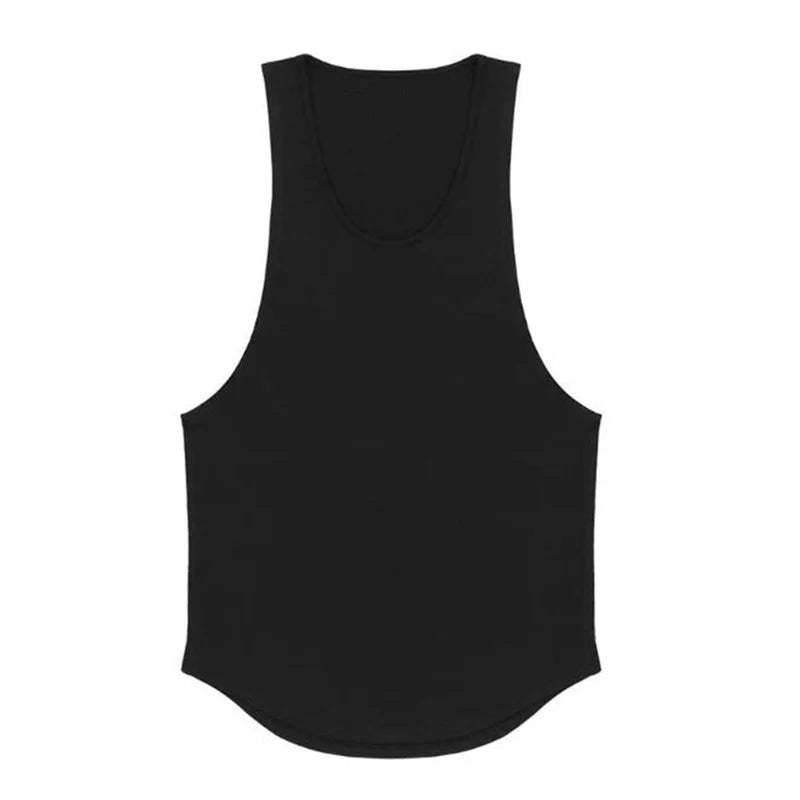 Cotton Breathable Sleeveless Tank Top for Gym Training and Running