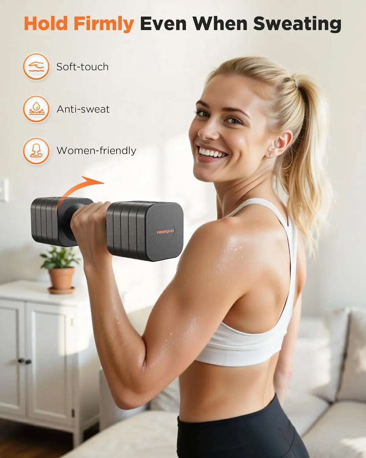 Feierdun Adjustable Dumbbell Set For Home Strength Training