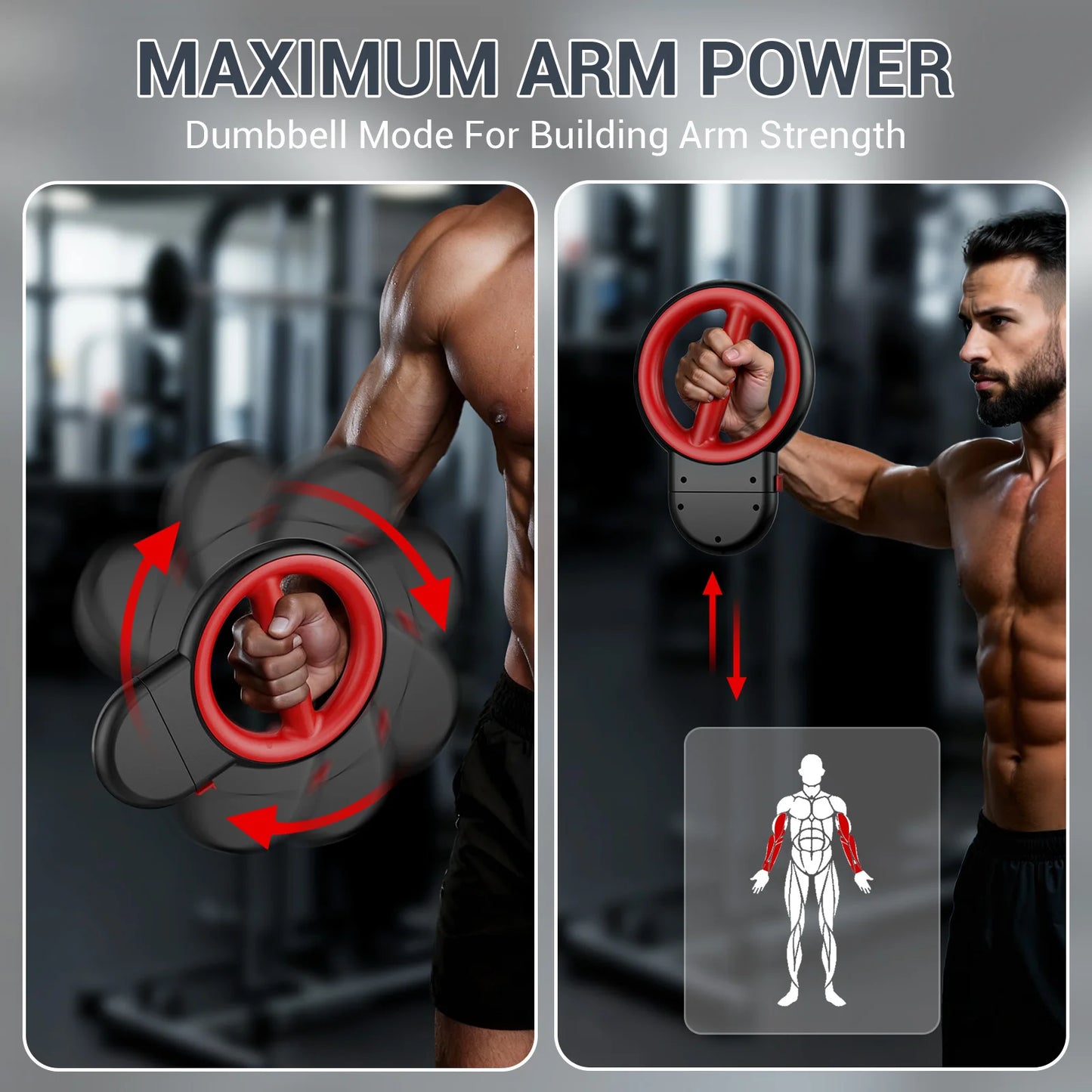 3-In-1 Upper Body Strength Trainer With Rotator Forearm And Band