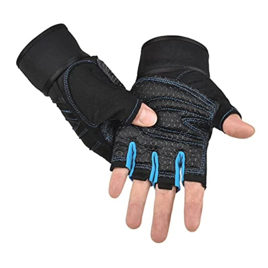 Mens Gym Workout Gloves With Wrist Support For Lifting Training