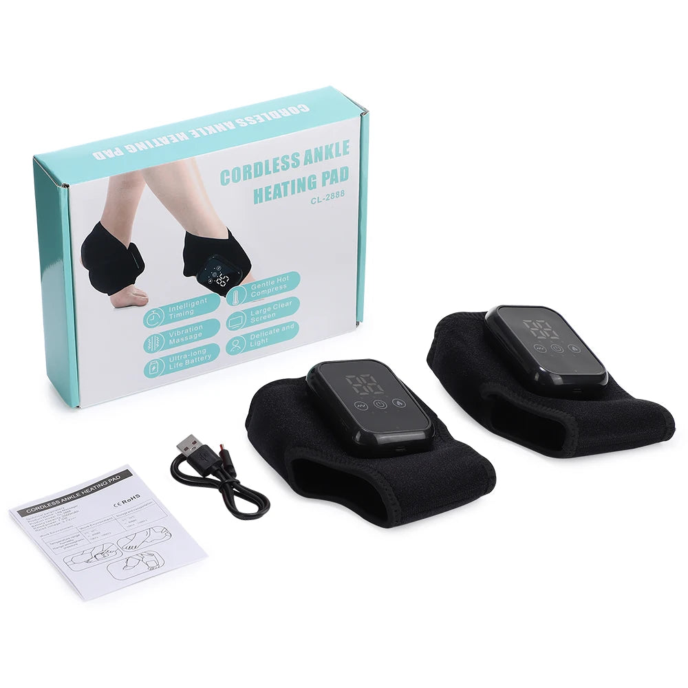 Hailicare Electric Heating Ankle Guard With Vibration Massage