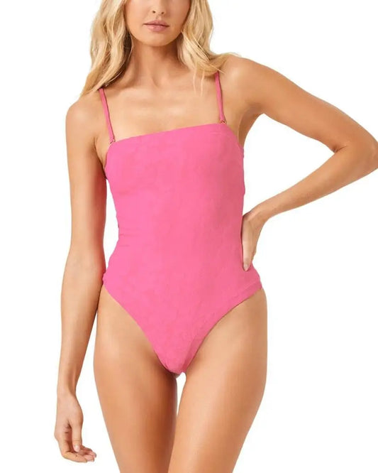 L Space Clothing High-Waisted One-Piece Swimsuit For Activewear
