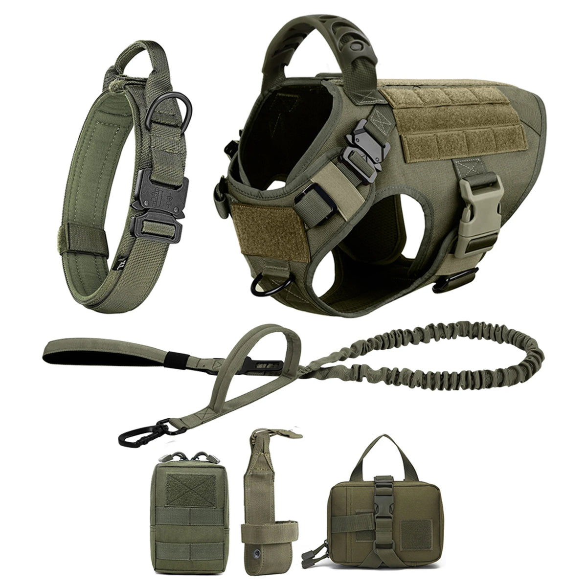 Petavel Padded Nylon Dog Harness And Leash Set For Pets