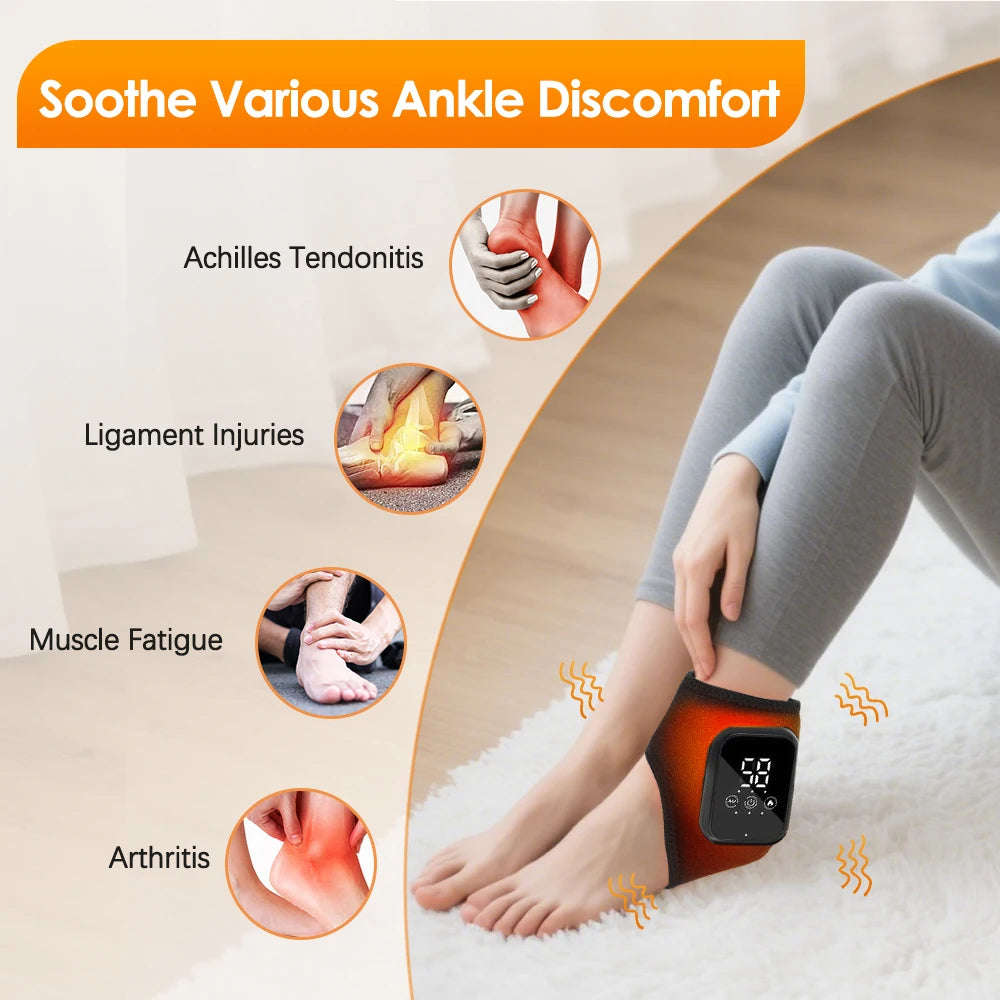 Hailicare Electric Heating Ankle Guard With Vibration Massage