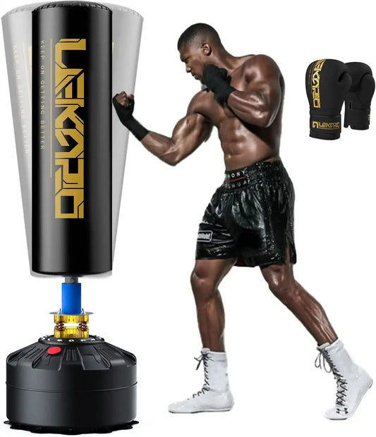 LEKARO Standing Boxing Post With Gloves For Home Training Sandbag