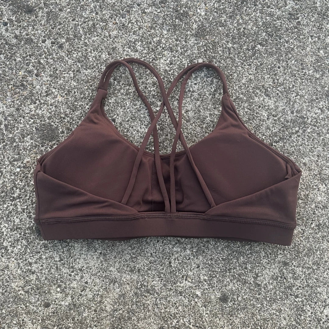 Cross Fitness Bra For Women Breathable Nylon Spandex Chest Pad