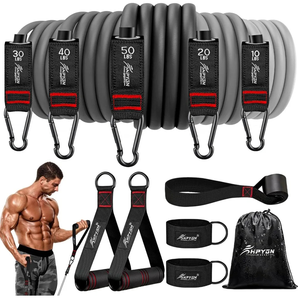 HPYGN Resistance Bands Set With Handles Door Anchor Ankle Straps